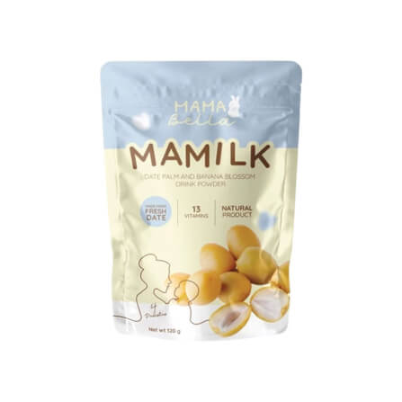 เครื่องดื่มผสมอินทผลัมและหัวปลีชนิดผง MAMABELLA รสกล้วยหอม 120 กรัม_0